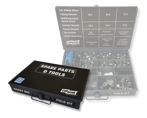 Coldbreak Field Kit organizer of jockey box spare parts and tools.