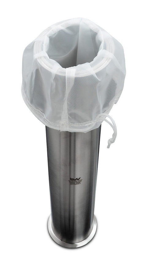 Nylon Filter Bag Socks with Spool Collar (Fits Extractor Spools), retail packaging