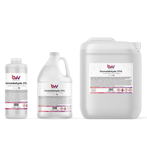 Formaldehyde 37 percent lab grade container