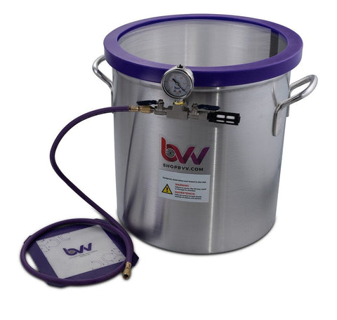 BVV 15 Gallon Aluminum Side Mount Vacuum and Degassing Chamber