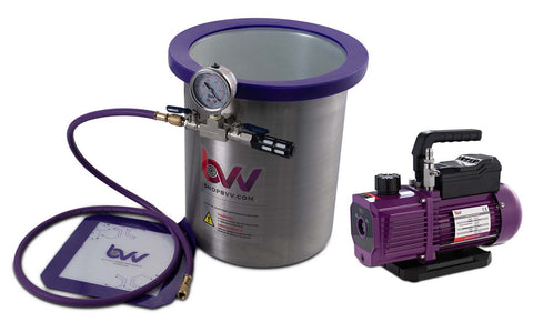 Glass Vac 3 Gal TALL Stainless Chamber Kit