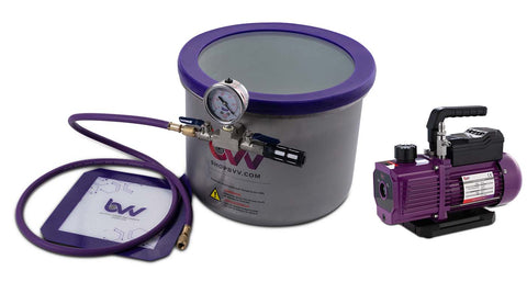Glass Vac 3 Gal WIDE Stainless Chamber Kit
