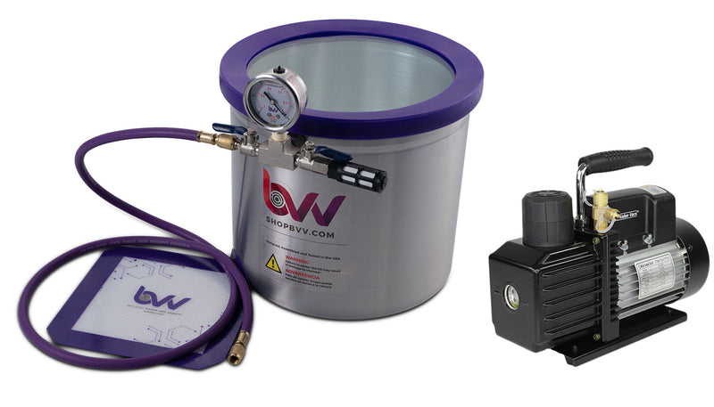 Load image into Gallery viewer, BVV 3 Gallon Side Mount Vacuum Chamber and Vacuum Pump Kit

