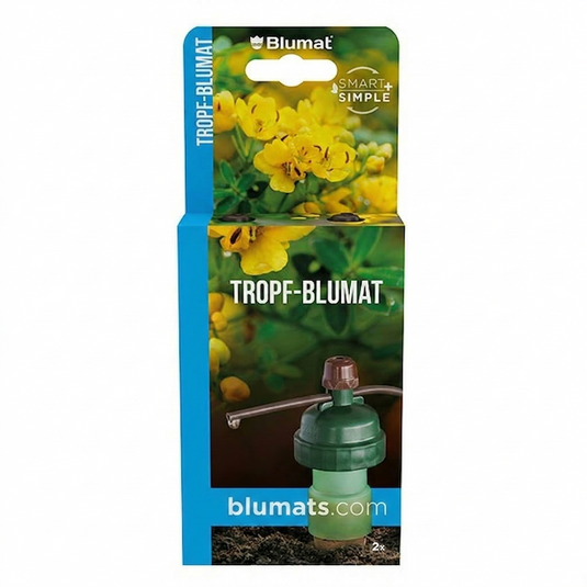 Tropf-Blumat two-pack of automatic watering sensors in front-facing retail packaging