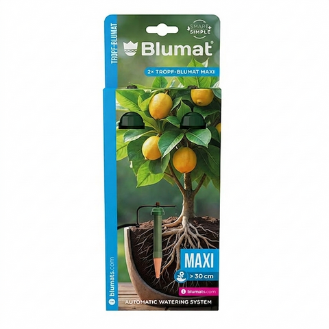 Tropf-Blumat Maxi two-pack of watering sensors in front-facing retail packaging