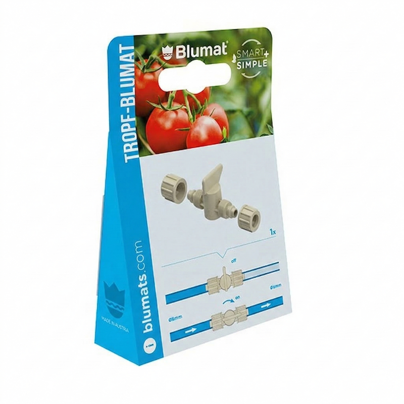 Load image into Gallery viewer, Blumat 8 mm shut-off valve package shown at an angle

