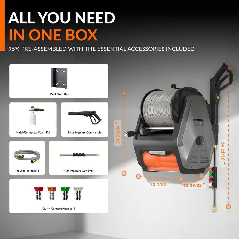 Load image into Gallery viewer, Grandfalls Retractable Pressure Washer Pro
