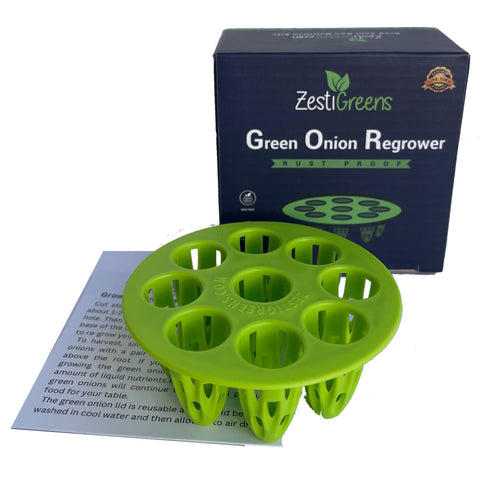 Green onion regrower lid kit for soil-free countertop regrowing.