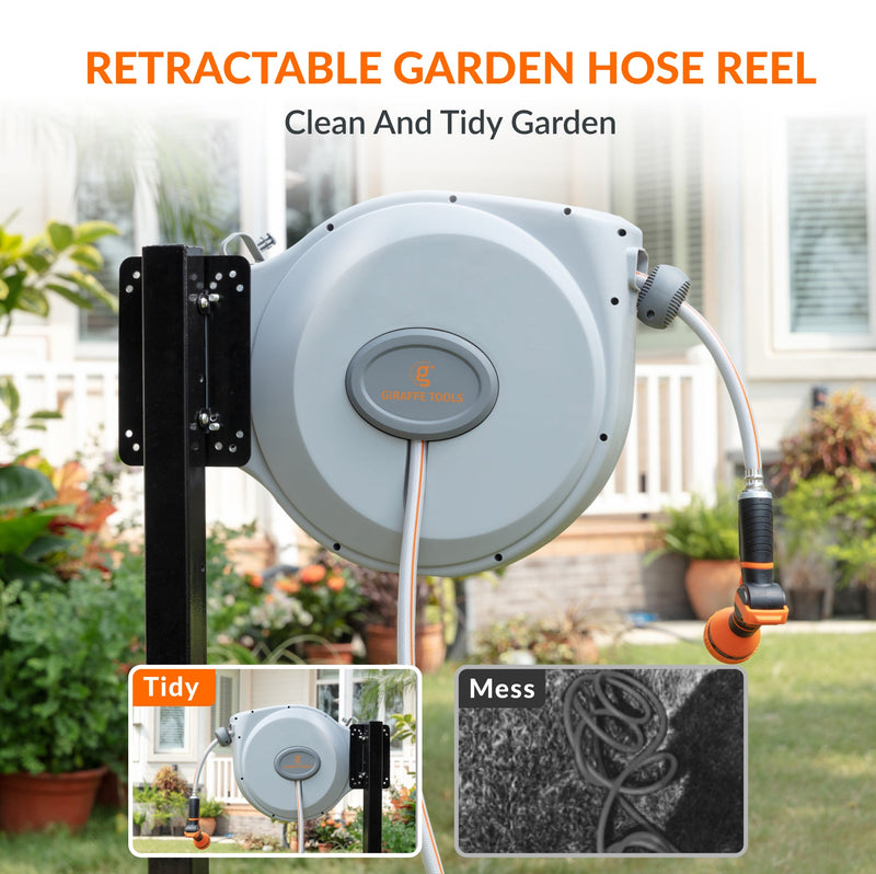 Load image into Gallery viewer, Retractable Garden Hose Reel-5/8 in-65ft
