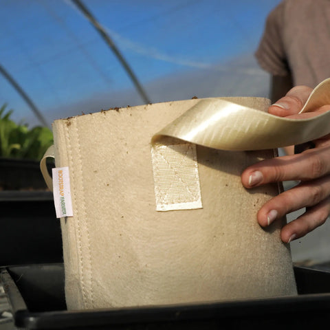 2 Gal Grow Bag - Tan, retail packaging