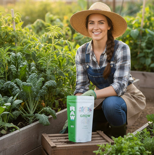 RAW GROW | All in One Water Soluble Nutrient Blend | Vegetative Base Fertilizer