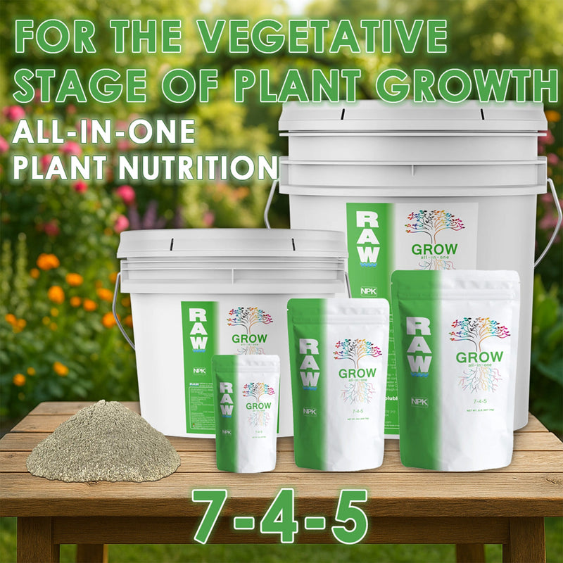 Load image into Gallery viewer, RAW GROW | All in One Water Soluble Nutrient Blend | Vegetative Base Fertilizer
