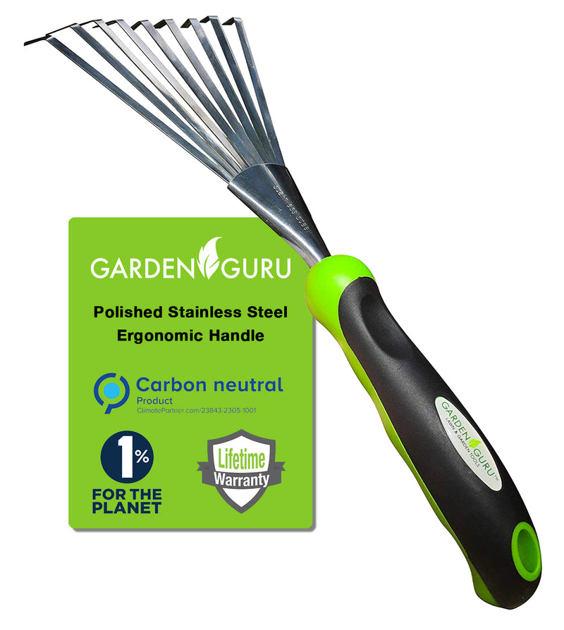 Load image into Gallery viewer, Stainless Steel Garden Hand Rake Tool
