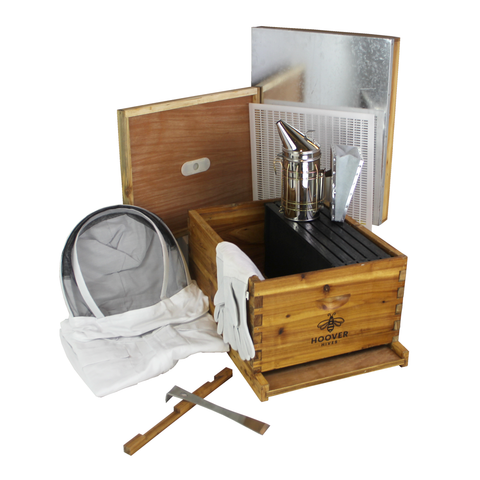 Hoover Hives 10-frame wax-coated beehive starter kit, front