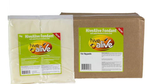1 kg Hive Alive fondant feed patty with added vitamins and amino acids.