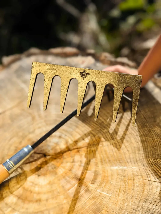 Homestead Iron Hand-Forged Garden Rake shown in product view 3