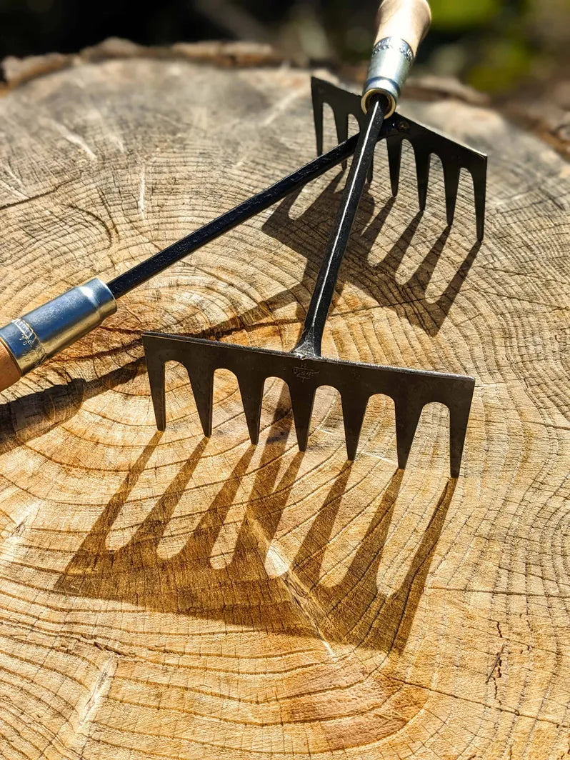 Load image into Gallery viewer, Homestead Iron Hand-Forged Garden Rake shown in product view 1
