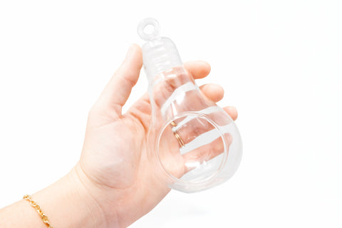 Hanging light bulb terrarium, flat bottom