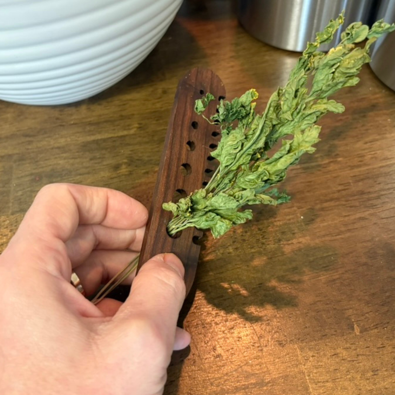 Load image into Gallery viewer, Herb Comb made from Walnut Wood
