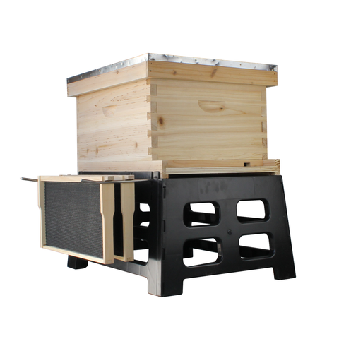 Beehive stand, frame holder detail