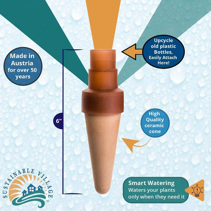 Load image into Gallery viewer, Blumat Bottle Adapter XL Plant Watering Stakes for Large Plants - 4 Pack XL
