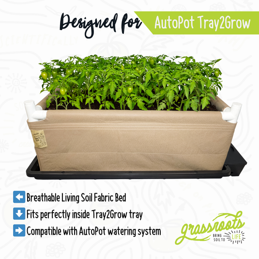 Product image of Grassroots Fabric Pots Complete Kit Tray2Grow Bed (Autopot), front view