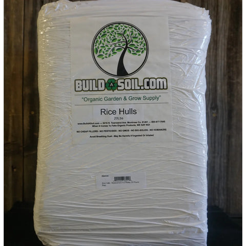 BuildASoil par-boiled rice hulls bag, 1 cubic foot