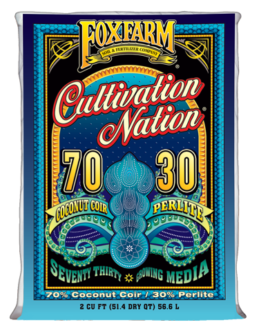 FoxFarm Cultivation Nation 70/30 coco coir and perlite mix bag, 2 cubic feet