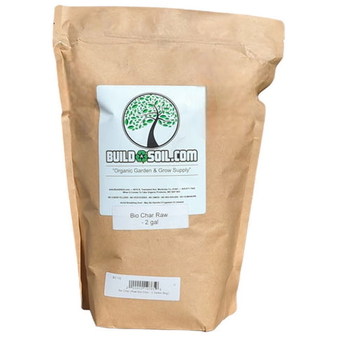 BuildASoil raw bio char bag, 2 gallon