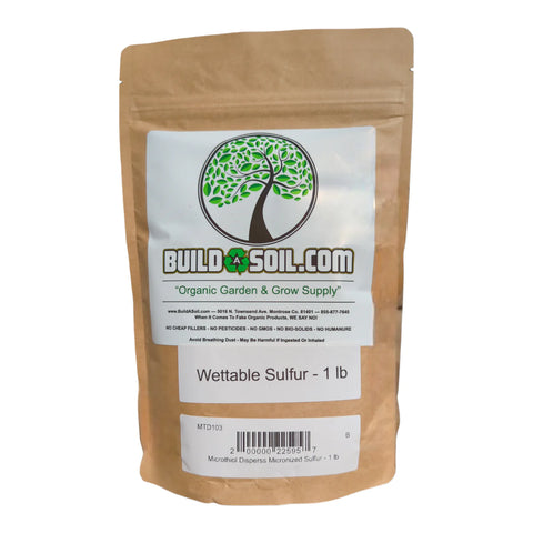 BuildASoil wettable sulfur bag, 1 pound