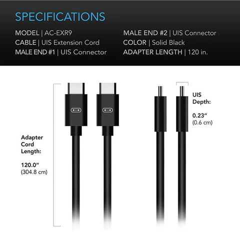 AC Infinity UIS extension cable, connector detail