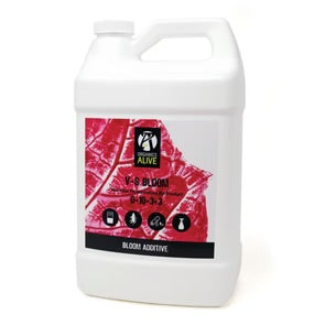 Organics Alive V-S Bloom liquid fertilizer bottle