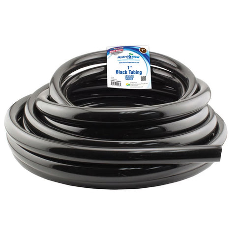 Hydro Flow black vinyl tubing, 1 inch ID, 50 foot roll