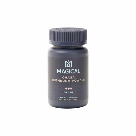 Magical Chaga Mushroom Powder container