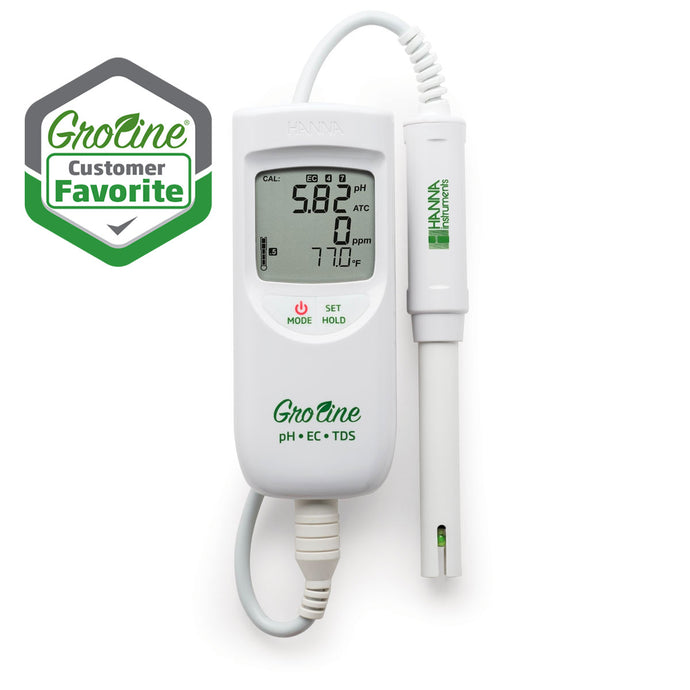 Hanna HI9814 GroLine Waterproof Portable pH/EC/TDS Meter