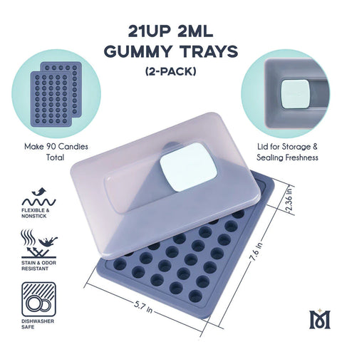 Magical 21UP gummy molds, 2ml, 2-pack