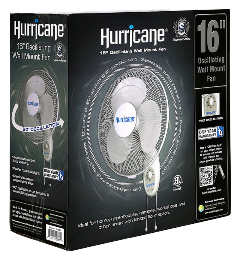 Load image into Gallery viewer, Hurricane 16” Classic Oscillating Wall Mount Fan
