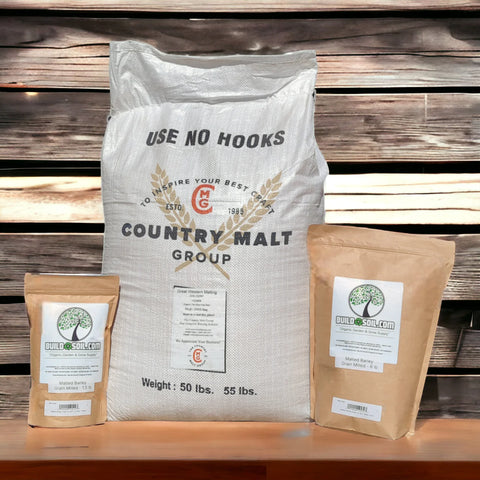 BuildASoil milled malted barley bag, 1.5 pounds