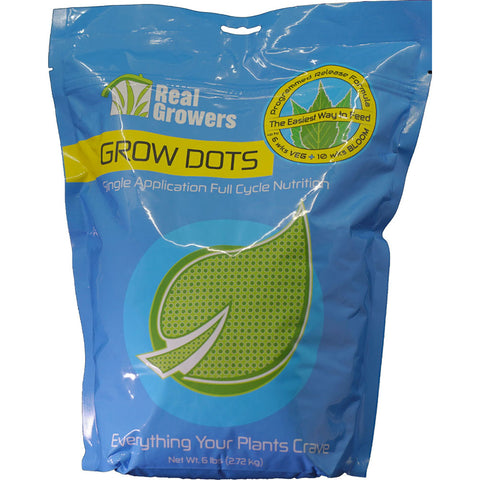 Real Growers Grow Dots slow-release fertilizer bag, 6 pounds