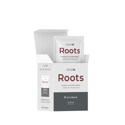 Athena Roots culture media sachet, close-up