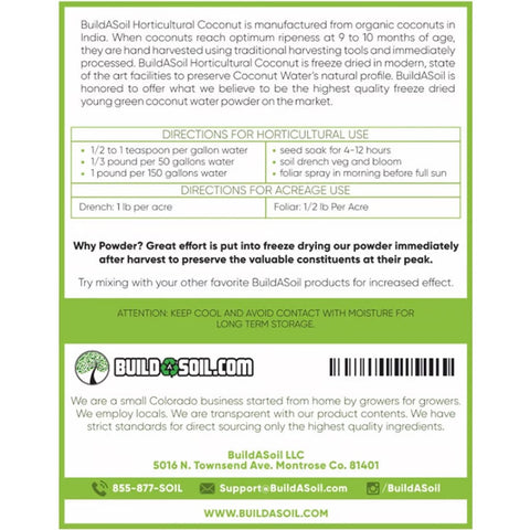 BAS Horticultural Coconut Water Powder 1/2lb, additional product view 2