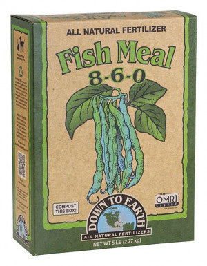 Down To Earth fish meal fertilizer bag, 5 pounds