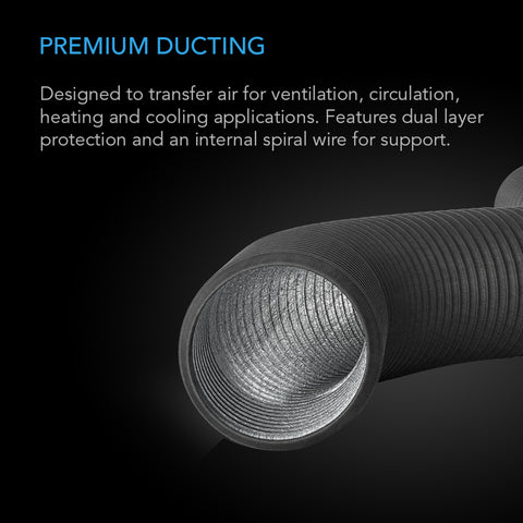 AC Infinity ducting, steel-wire spiral detail