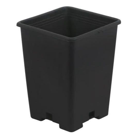 Gro Pro Black Plastic Square Pot 5” x 5” x 7”