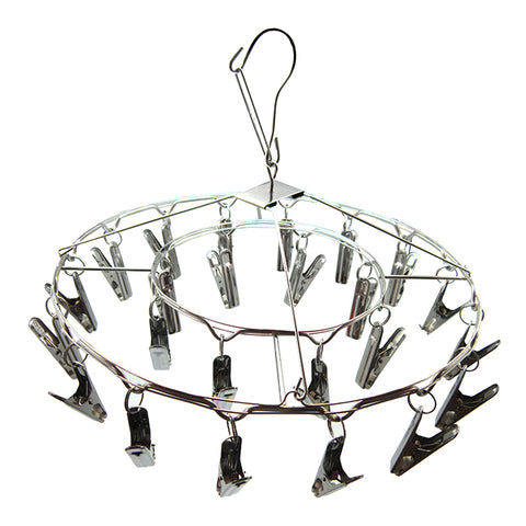 Grow1 24-clip hanging metal drying rack