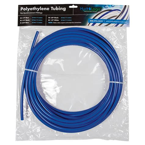 Hydro-Logic blue poly tubing, 3/8 inch, 50 foot roll