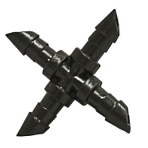 Grow1 1/4 inch barbed cross connector, 10 pack