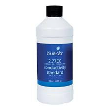 Bluelab 2.77EC conductivity calibration solution bottle, 250 milliliters