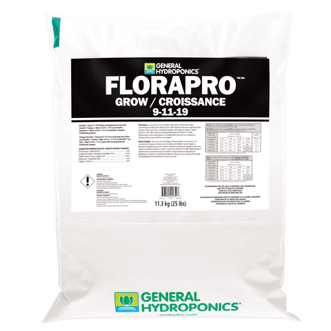 General Hydroponics FloraPro Grow soluble powder bag, 25 pounds