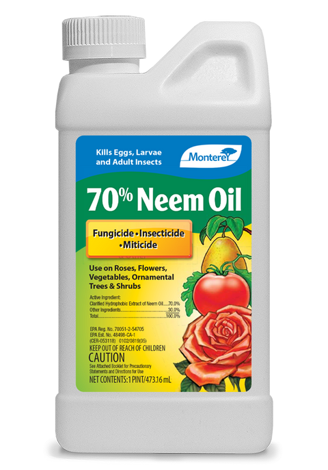 Monterey 70% neem oil concentrate bottle